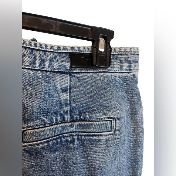RtA Matisse Straight Leg Jeans Size Small Blue Button Fly Drawstring Anke Crop - Picture 8 of 11